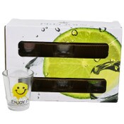 Wholesale - 6pc 1.7oz DRINKING MANUAL SHOT GLASS SET C/P 12, UPC: 811385037907